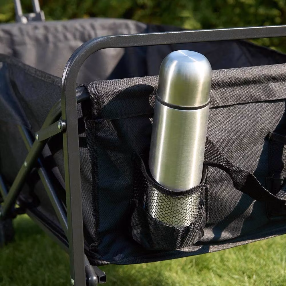 VOGREX Foldable Outdoor Camping Wagon Trolley Cart, Black – 3
