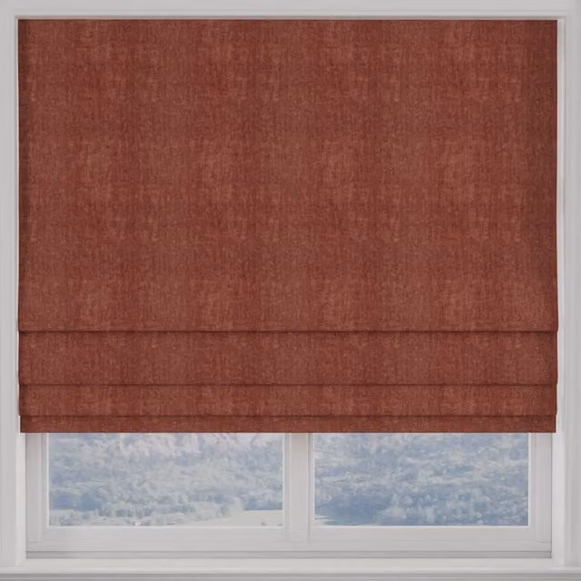 Terrys Luxuria Made to Measure Blackout Roman Blind in Orange