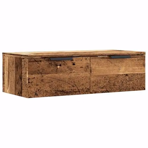 vidaXL Rustic Wall Cabinet in Old Wood Brown, W/D/H: 68 x 30 x 20 cm