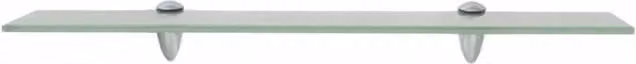 Berkfield Home Modern Floating Glass Shelves, 2 Pack, Clear, W: 60 cm, D: 20 cm
