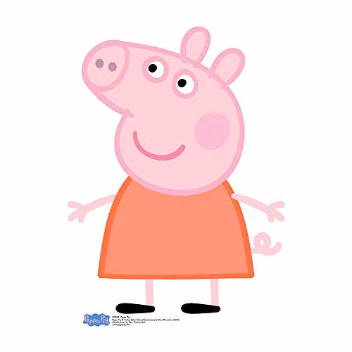 Star Cutouts SC543 Peppa Pig Party Cardboard Cutout, Pink, Height: 79 cm