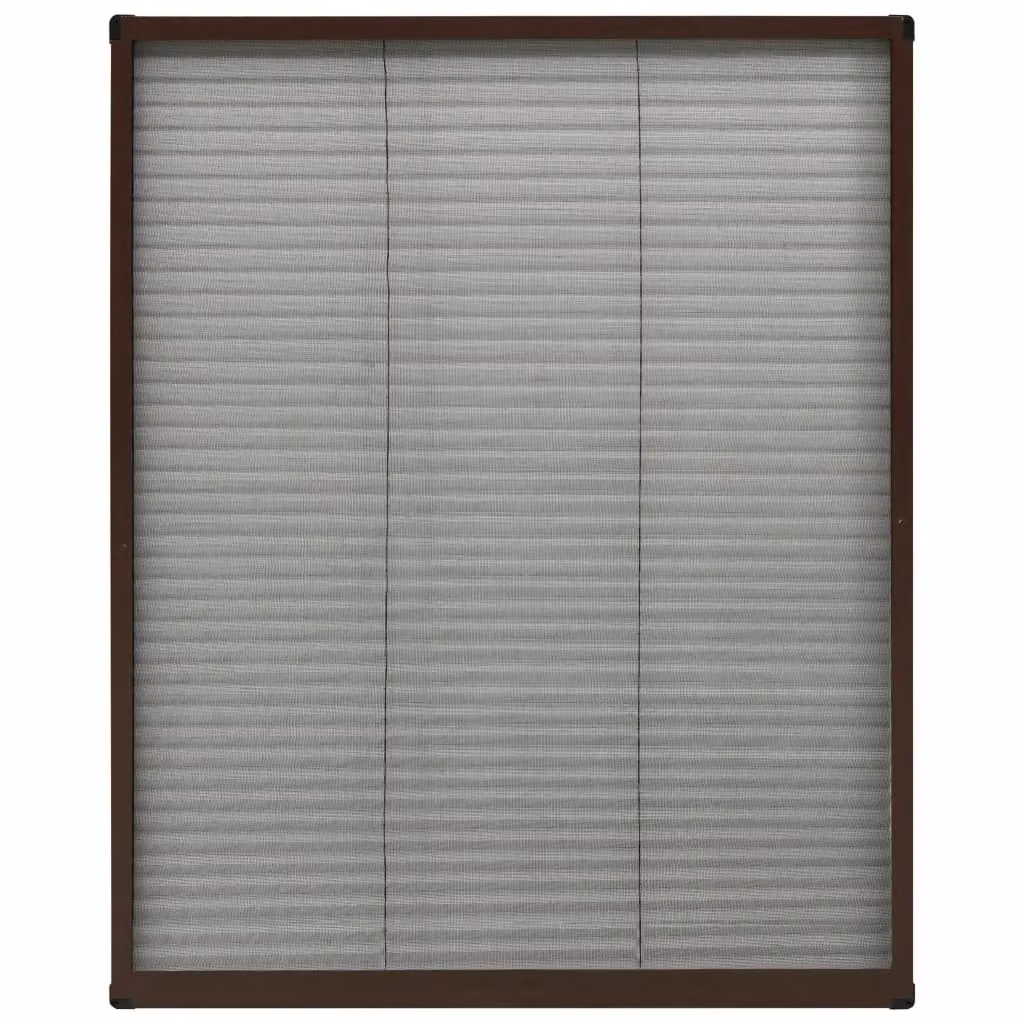 Berkfield Home Pleated Aluminium Insect Screen for Windows, Brown, W: 80 cm, H: 100 cm – 2