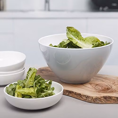 Zeal Melamine Salad Bowl in Blue and White, Diameter: 26 cm – 2