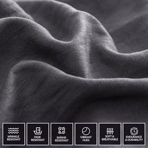 Pamposh Pack of 4 Single Duvet Cover Sets in Grey, Premium Pre-Washed Microfibre, W: 135 cm x L: 200 cm – 4