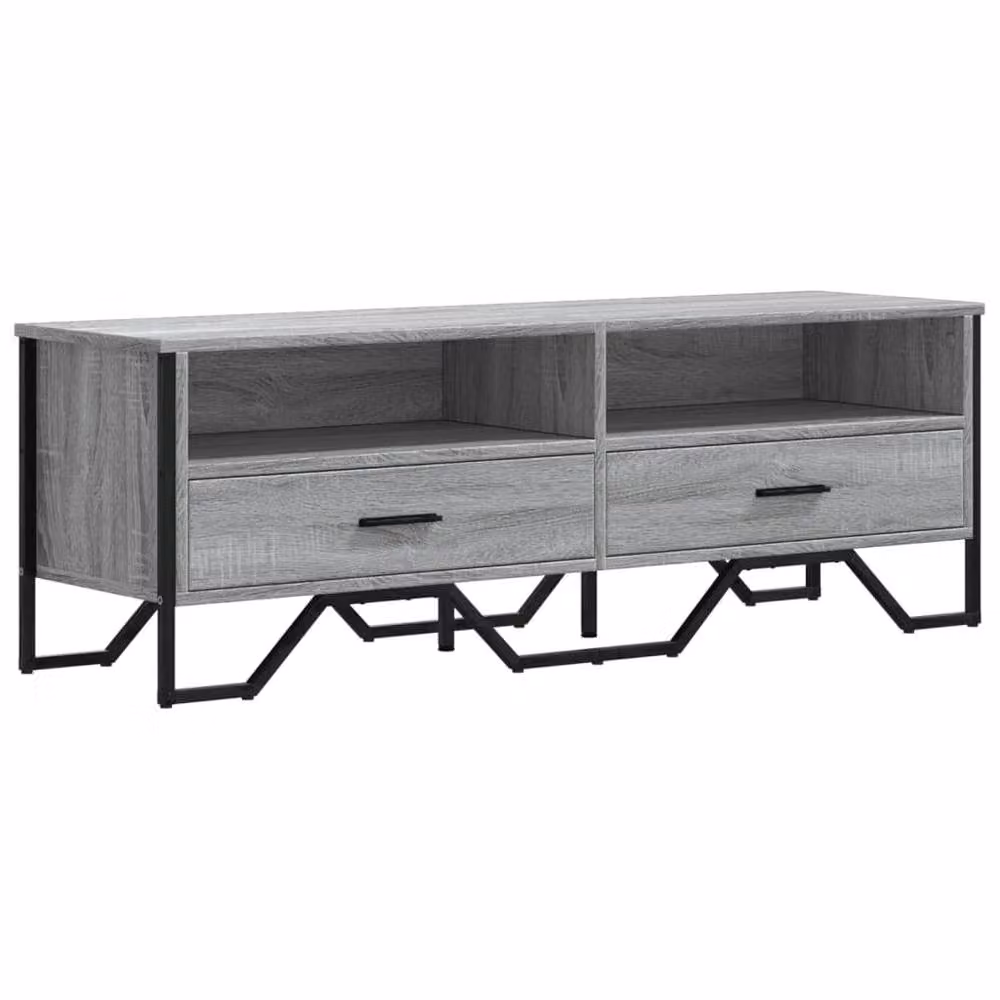 Berkfield Home TV Cabinet in Grey Sonoma, W/D/H: 122 x 34 x 41 cm – 3