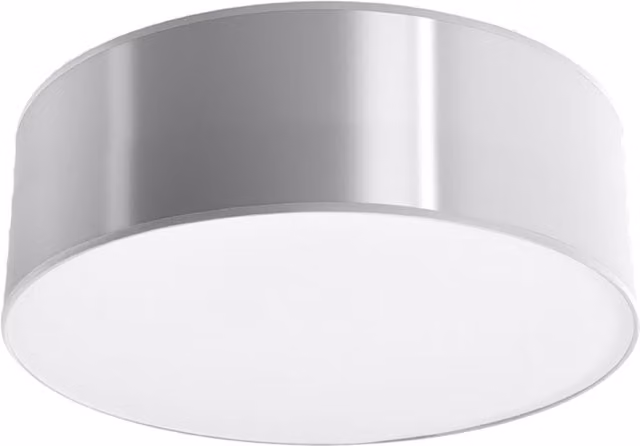 Sollux Lighting Arena Modern Round Ceiling Mounted Lamp in Grey and Silver