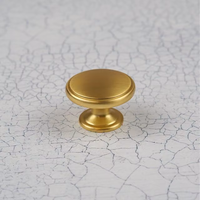 Handle & Home Cup Handle and Matching Knobs in Dark Brushed Brass, 38mm
