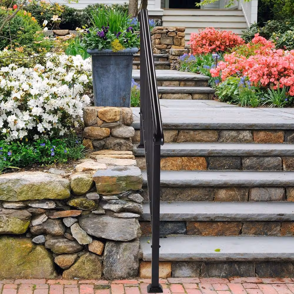 SPETLEK Matte Black Iron Handrail Picket for 4 to 5 Steps, W: 1000 cm, H: 52 cm – 2