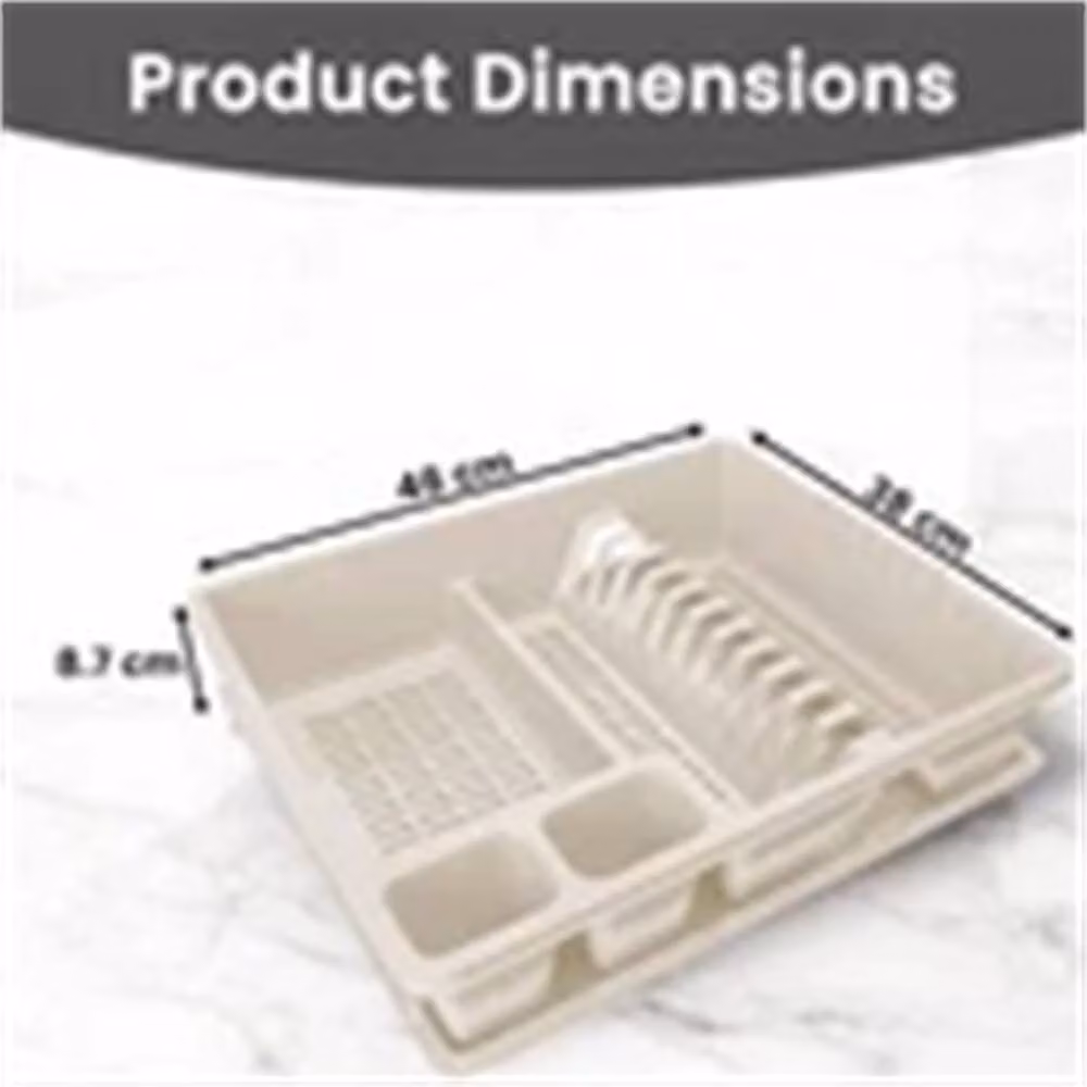 Nordara White Kitchen Sink Dish Drainer with Drip Tray, Width: 100 cm – 2