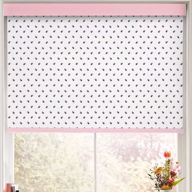 Cath Kidston Rose Bud Made to Measure Blackout Roller Blind in White