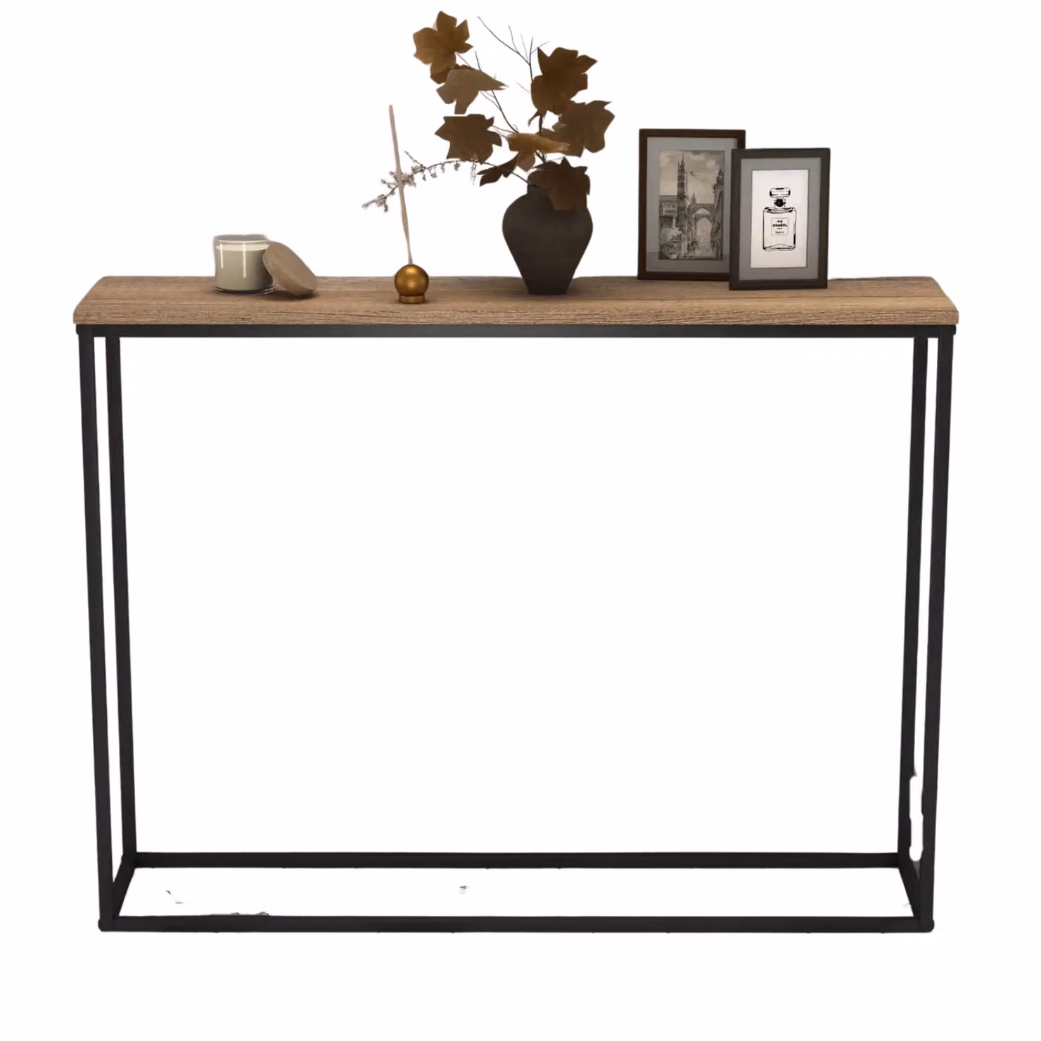 Rafaelo Mobilia Freestanding Slim Hallway Console Table, Brown, W/D/H: 100.5 x 24.0 x 75.5 cm – 2