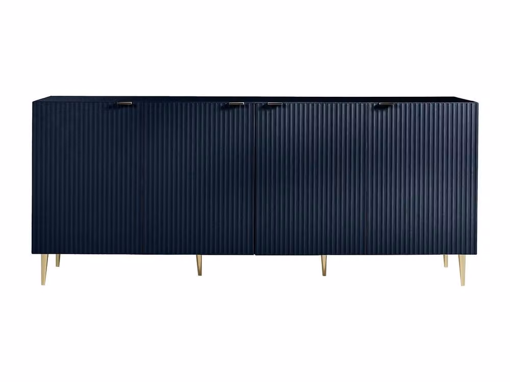 Vente-unique YESINIA 4-Door Buffet in Midnight Blue and Gold, MDF and Steel – 2