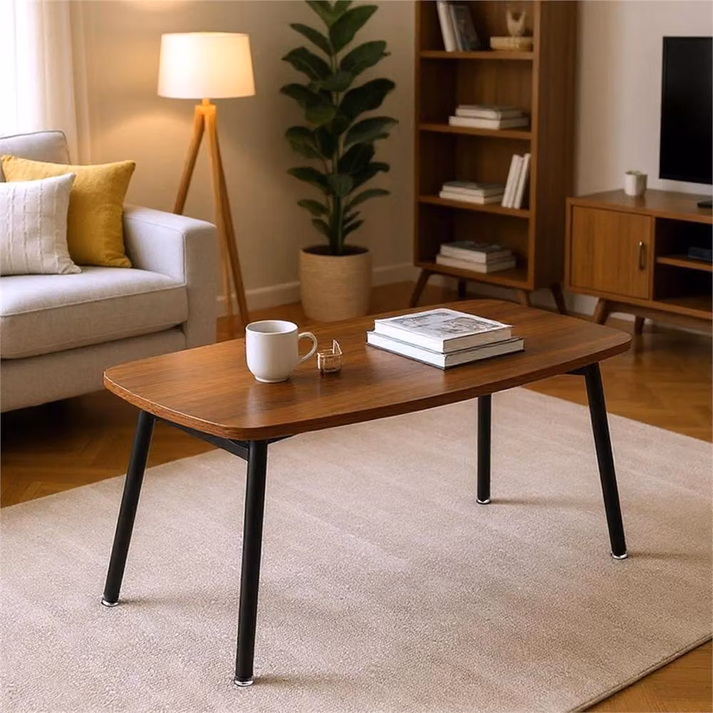 VOGREX Rustic Brown Foldable Wooden Coffee Table, W/D: 60.96 x 60.96 cm – 6