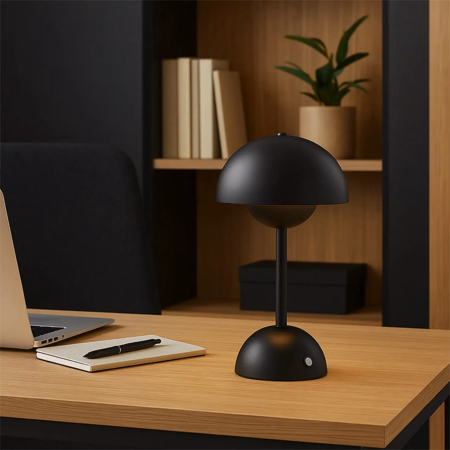 First Choice Lighting Eleanor Black LED Rechargeable Touch Table Lamps Twin Pack – 4