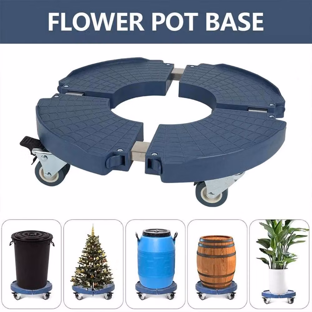 Kelvenix Adjustable Plastic Plant Pot Caddy in Blue – 4