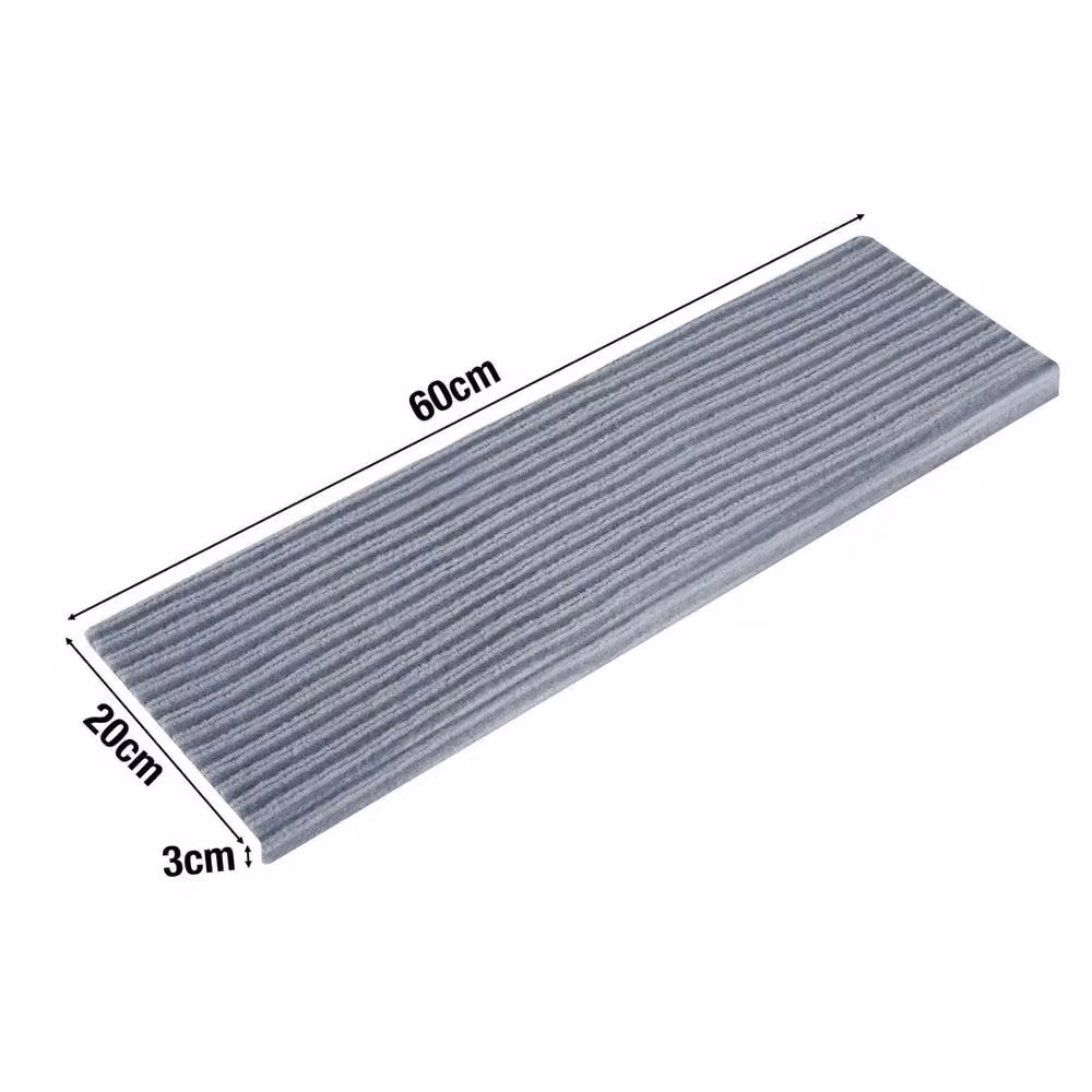 Pawnora Anti-Slip Rectangular Stair Tread Pads, Light Grey, 15 Pack – 2