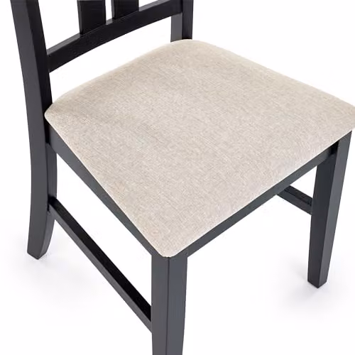 Julian Bowen Hilton Set of 2 Upholstered Dining Chairs in Black Fabric – 3