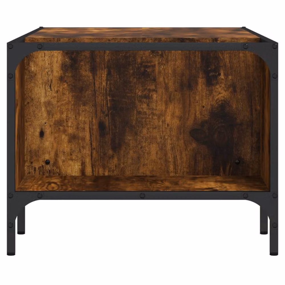 Berkfield Home Smoked Oak Coffee Table with Rack, Brown, W: 100 cm, D: 51 cm, H: 40 cm – 4