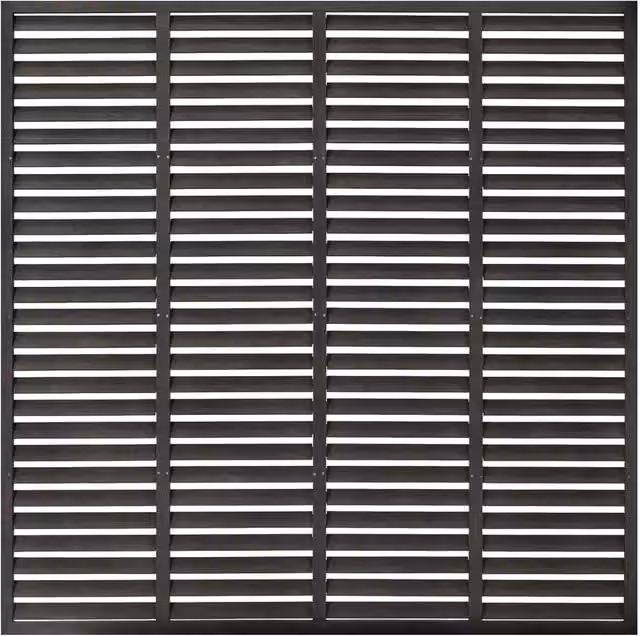 Berkfield Home Louver WPC Fence, Dark Grey, 180 x 180 cm