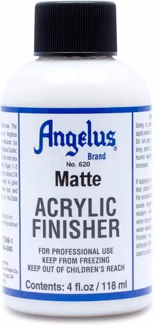 Angelus Matt Acrylic Finisher Transparent Water-Based Paint Sealant Coat 118 ml