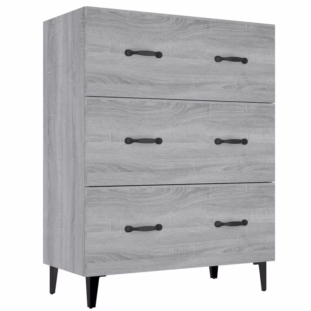 Berkfield Home Grey Sonoma Sideboard in Engineered Wood W/D/H: 69.5 x 34 x 90 cm – 2