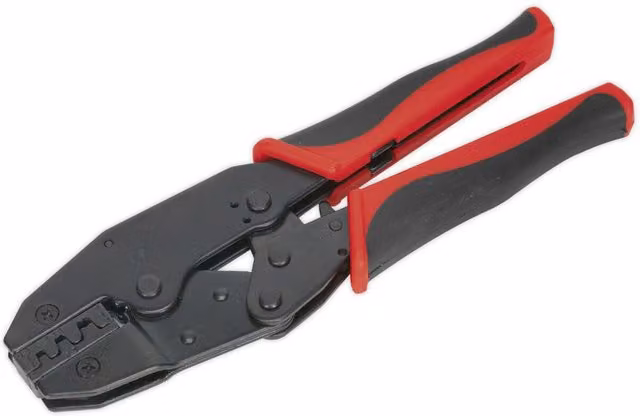 Loops Ratchet Crimping Tool for Non-Insulated Terminals in Red and Multicolour