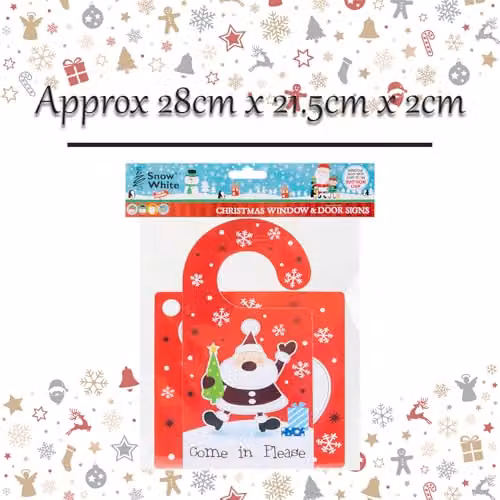 VFM e-Store Santa Stop Here Red Window and Door Sign, W/D/H: 28 x 21.5 x 2 cm – 2