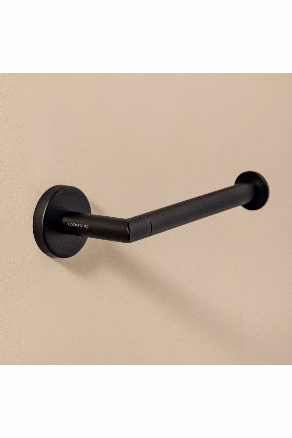 Cosmic Wall Mounted Metal Toilet Roll Holder in Matt Black with Hidden Fixings – 2