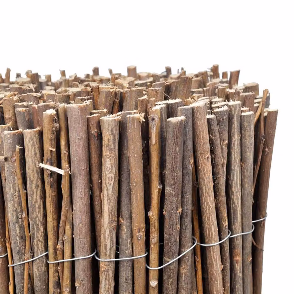 Berkfield Home Woven Willow Fence Mat in Brown, W: 300 cm, H: 100 cm – 3