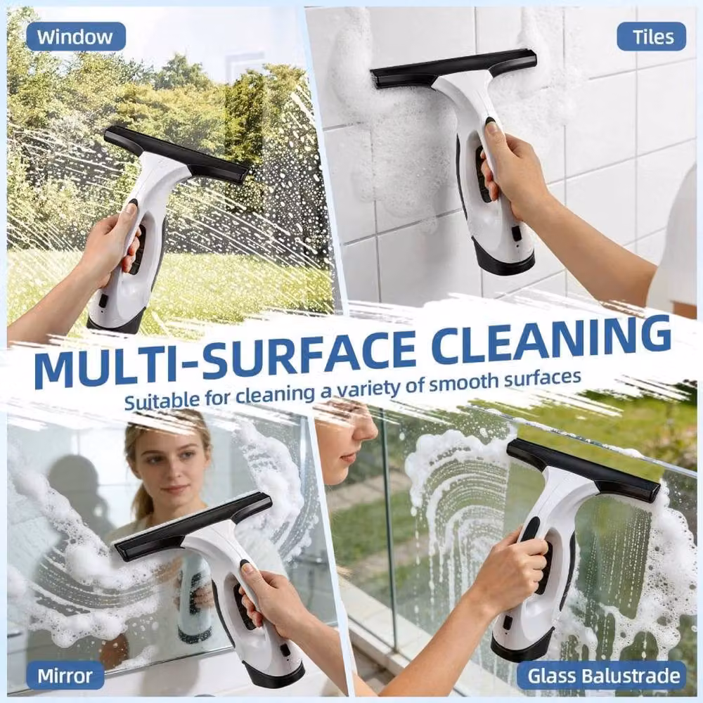 FLAVORA Cordless Compact Window Vacuum Cleaner in White – 3