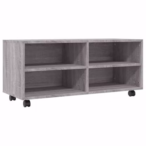 vidaXL Modern Grey TV Cabinet with Castors, W/D/H: 90 x 35 x 35 cm – 1