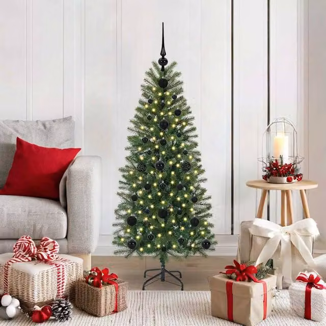 Berkfield Home Artificial Green Christmas Tree with 150 LEDs, Height: 120 cm – 1