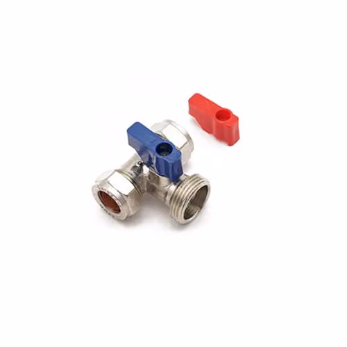 McAlpine Chrome Washing Machine Valve Tee 15mm x 15mm x 3/4"