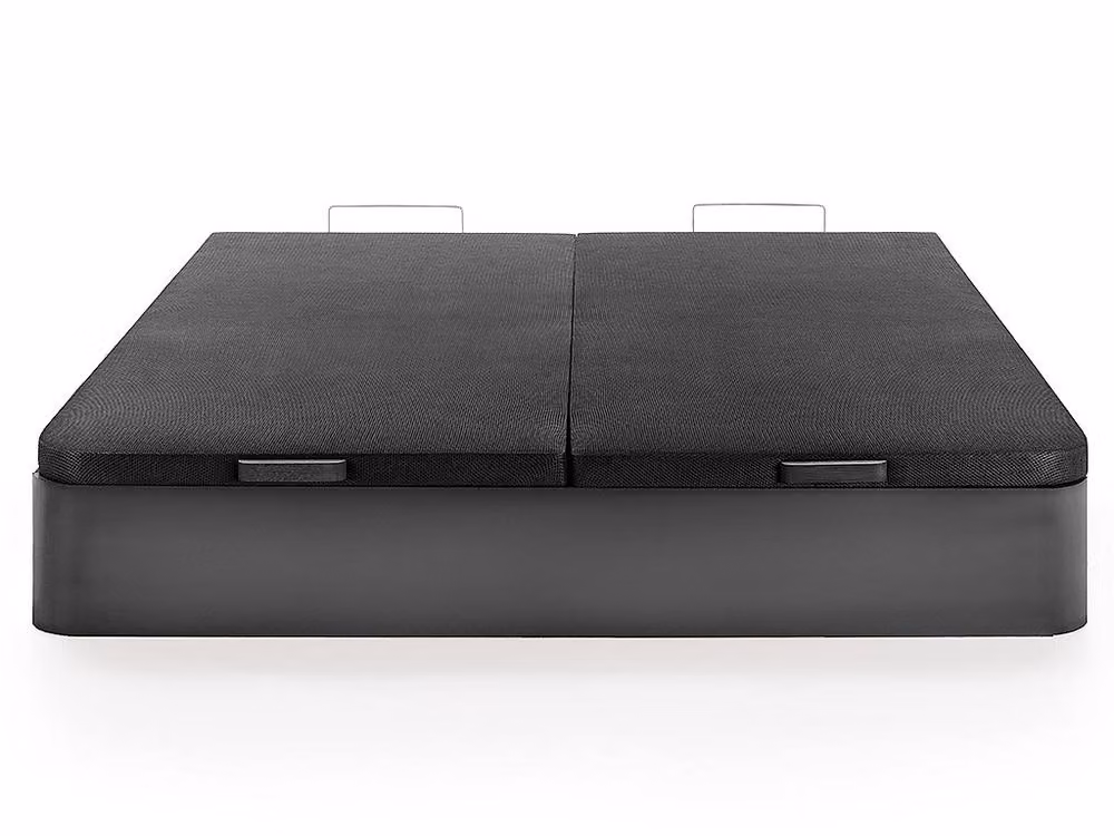 YSMÉE HESTIA Ottoman Storage Bed Base in Matt Black, W/D/H: 180 x 200 x 30 cm – 2