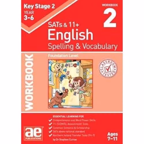 KS2 Spelling and Vocabulary Workbook 2: Foundation Level by Accelerated Education Publications Ltd, Red