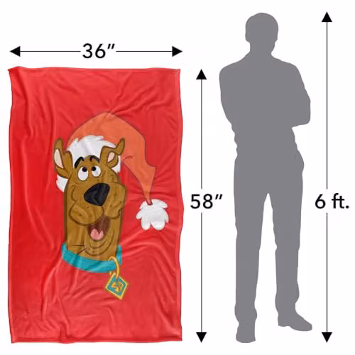 LOGOVISION Scooby Doo Santa Hat Super Soft Fleece Throw Blanket, Multicolour, W: 91.44 cm, L: 147 cm – 4