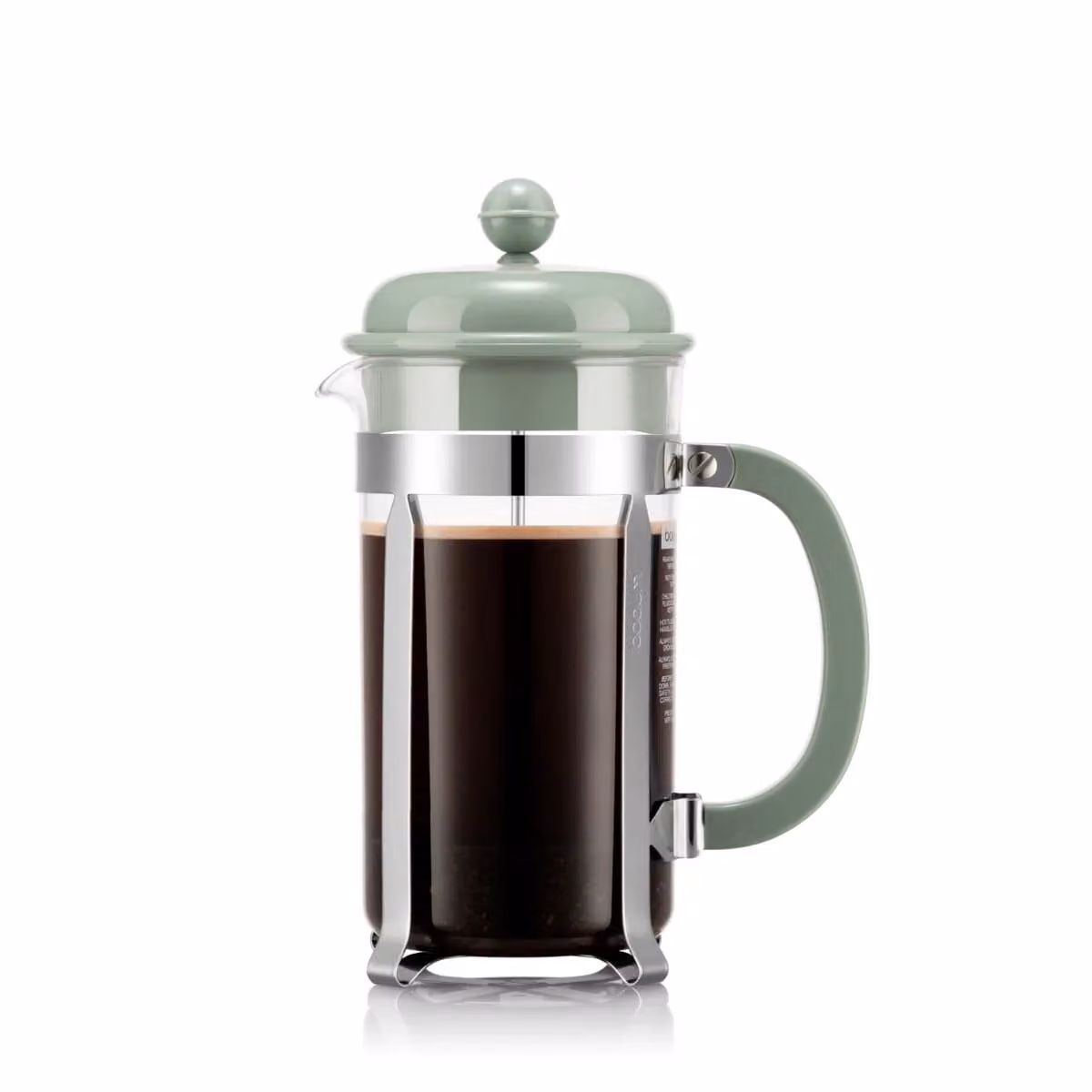 Bodum Caffettiera French Press Coffee Maker, 1L/8 Cups, Sage Green and Silver
