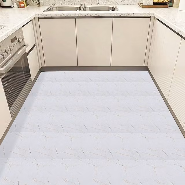 Lifeideas 10-Piece Self Adhesive Marble Effect Flooring Tiles in Grey Stone Look