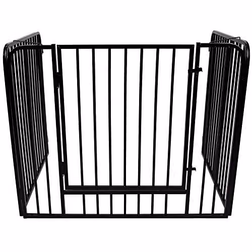 Actiasgear Heavy Duty Black Steel Enamel Safety Fire Guard, Wall Mounted, W: 91 cm, H: 71 cm, D: 10.57 cm – 2
