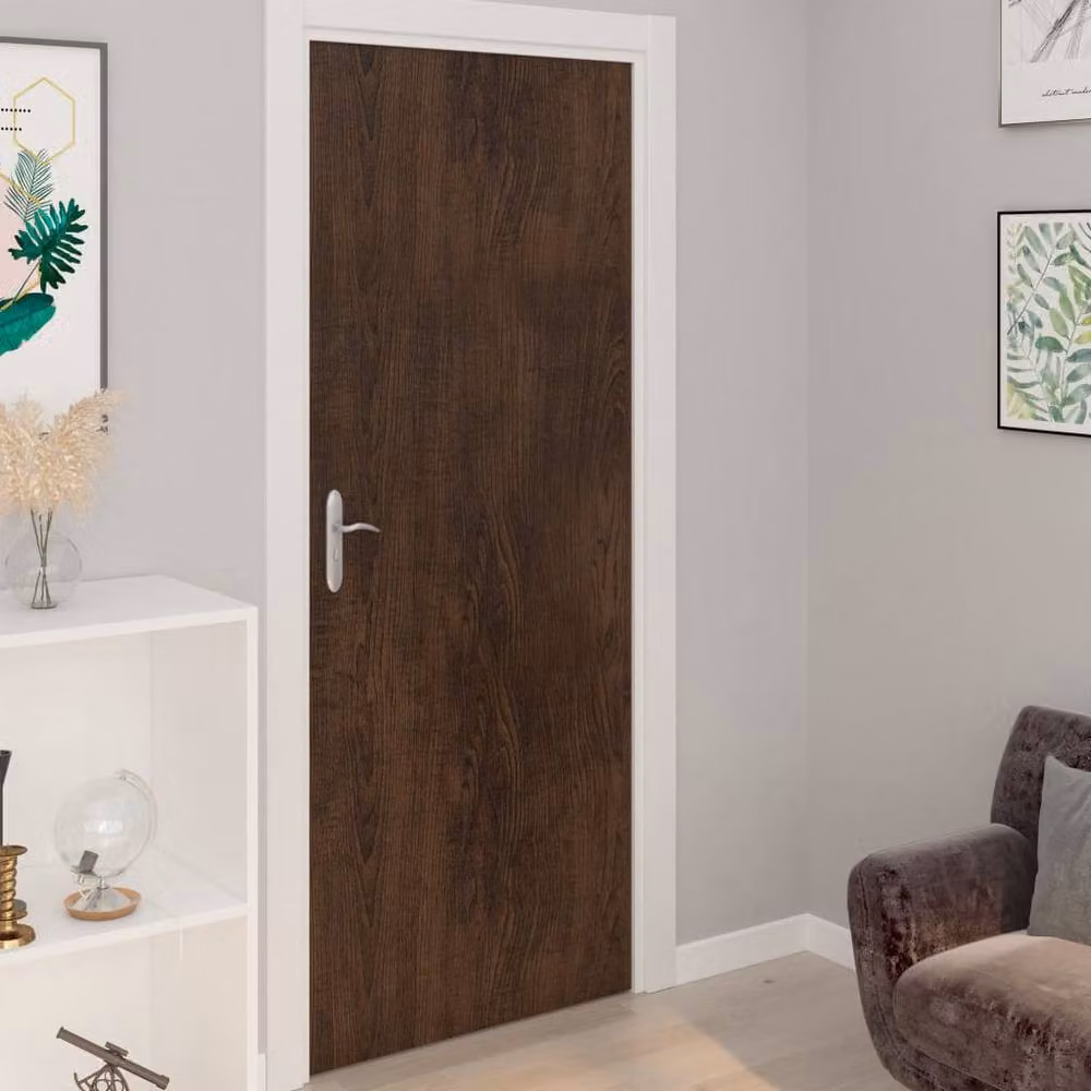 Berkfield Home Self-adhesive Furniture Film in Dark Oak Brown, W: 500 cm, H: 90 cm – 2