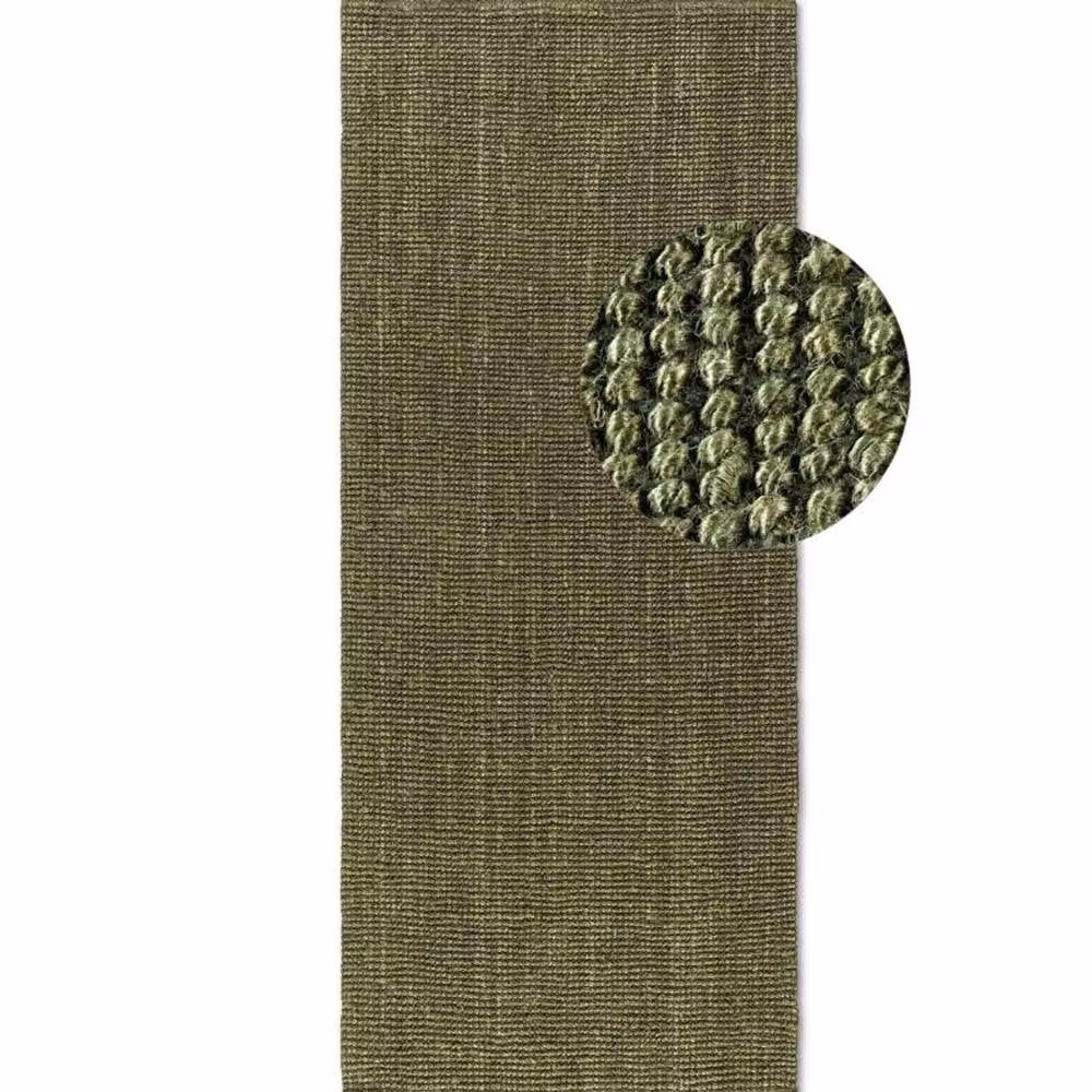THE RUGS Handwoven Flatweave Jute Rug in Green, W: 80 cm, L: 150 cm – 4