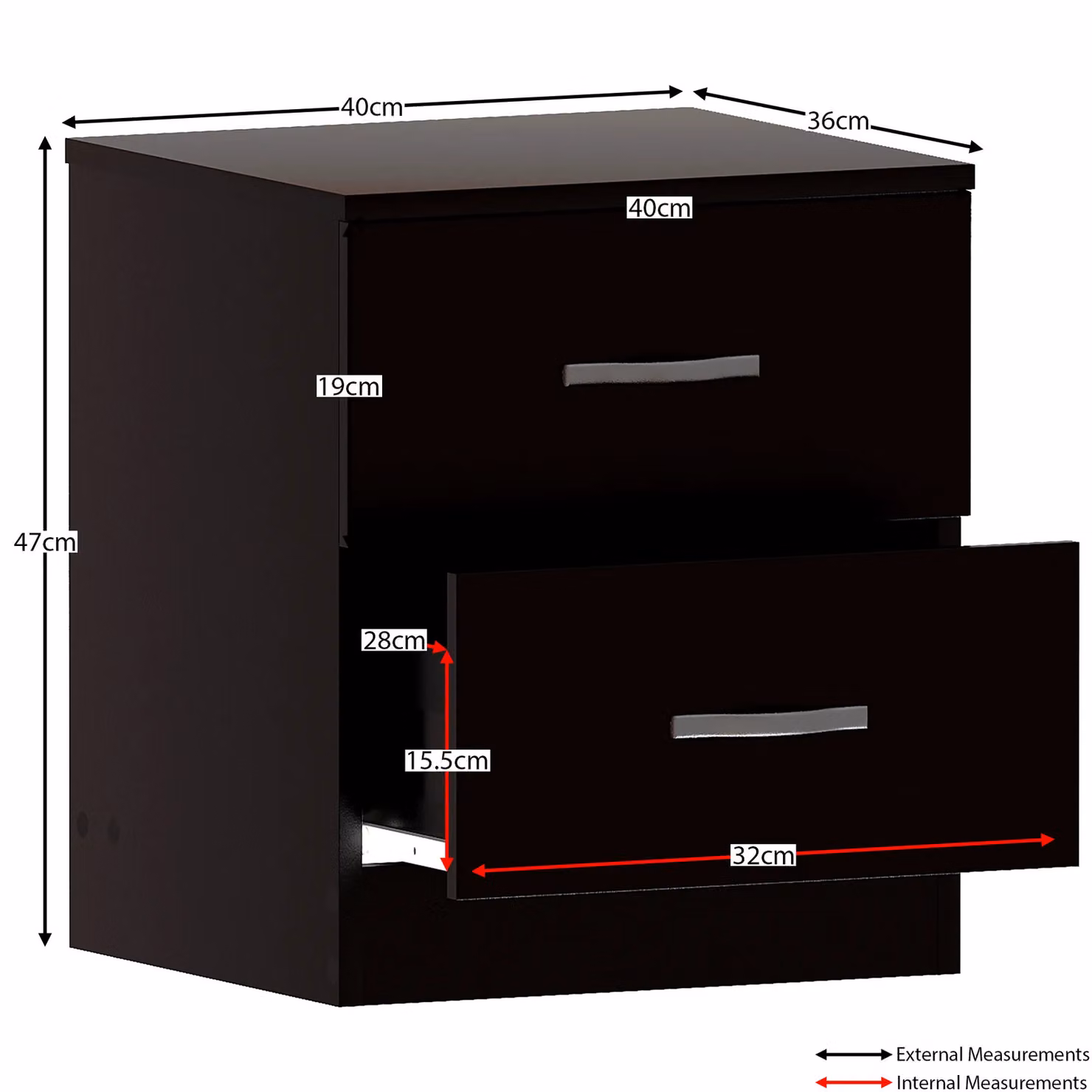 Vida Designs Riano 3-Piece Bedroom Set in Black – 2