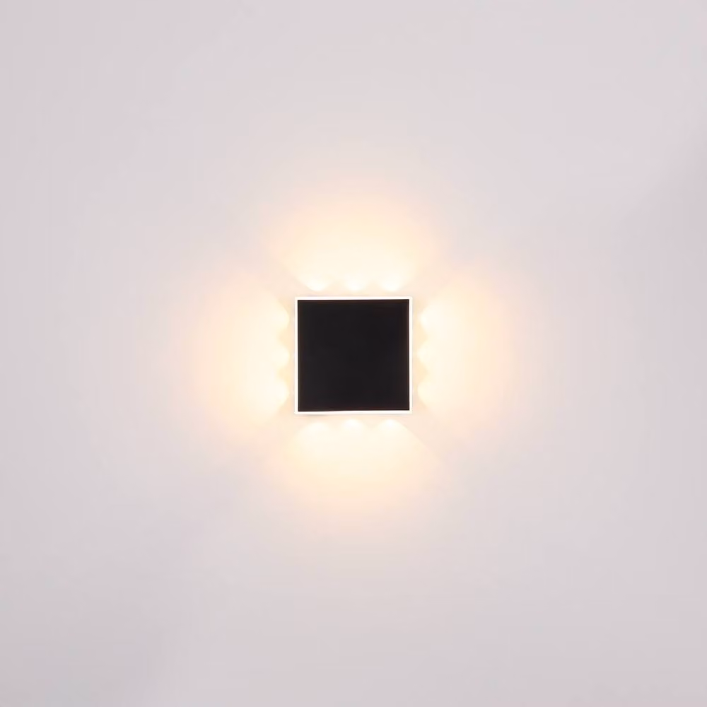 Netlighting Saidy Integrated LED Wall Lamp, Matt Black, Warm White 3000K – 3