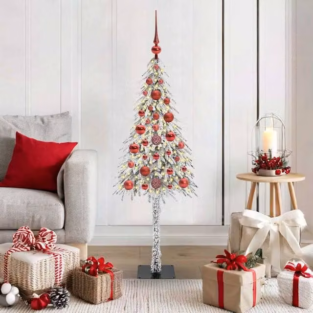 Berkfield Home White Christmas Tree with 150 LEDs, Height: 120 cm