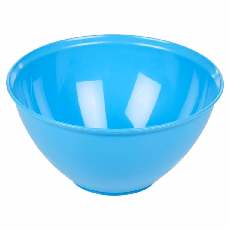 NESTLUNE Blue 3 Piece Round Plastic Mixing Bowls, 1000ml