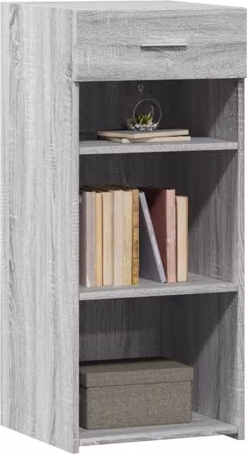 Berkfield Home Grey Sonoma Sideboard in Matt Engineered Wood W/D/H: 40 x 42.5 x 93 cm