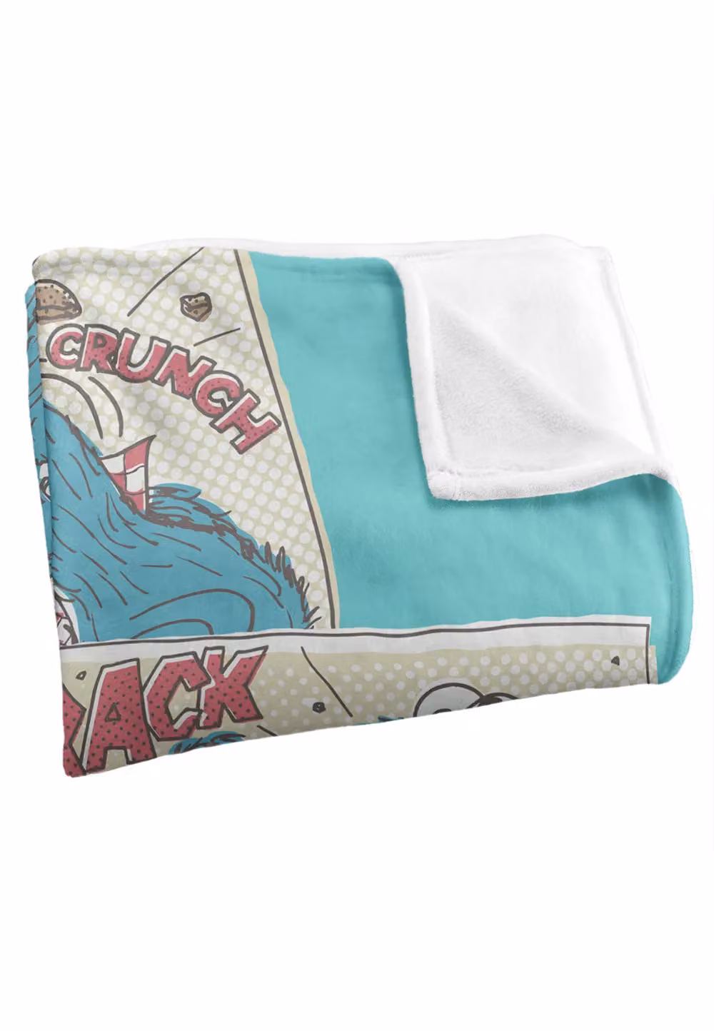 Sesame Street Cookie Monster Comic Silky Touch Super Soft Throw Blanket, White and Multicolour, W: 152 cm, D: 127 cm – 2