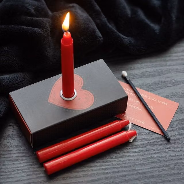 KDMK Love Spell Candle Trio for Romantic Intentions in Red
