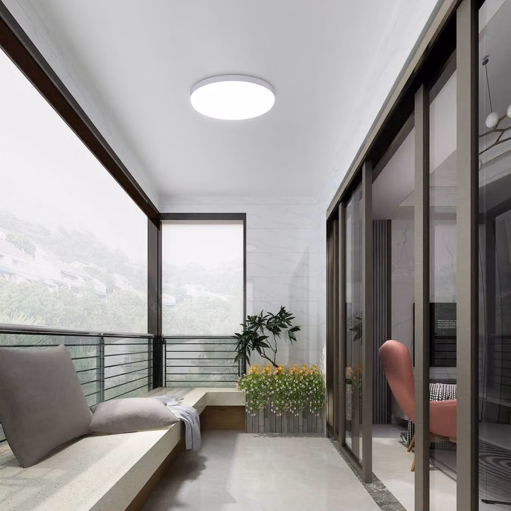 Goeco Round LED Ceiling Light, 32W, 6500K Cool White, IP54 Waterproof, White – 2