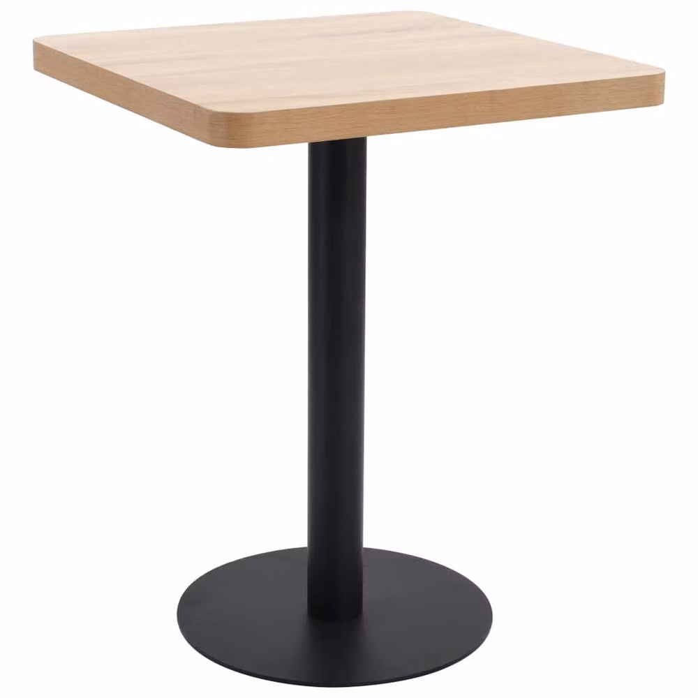 Berkfield Home Elegant Bistro Table in Light Brown, W/D/H: 60 x 60 x 75 cm – 2